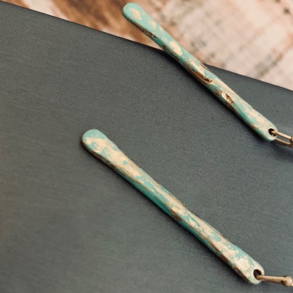 Last Pair Artisan Vintaged Patina Dangle Earrings - Picture 3 of 8